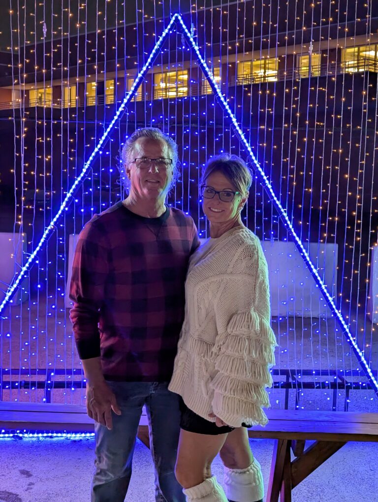 My husband Scott and I.